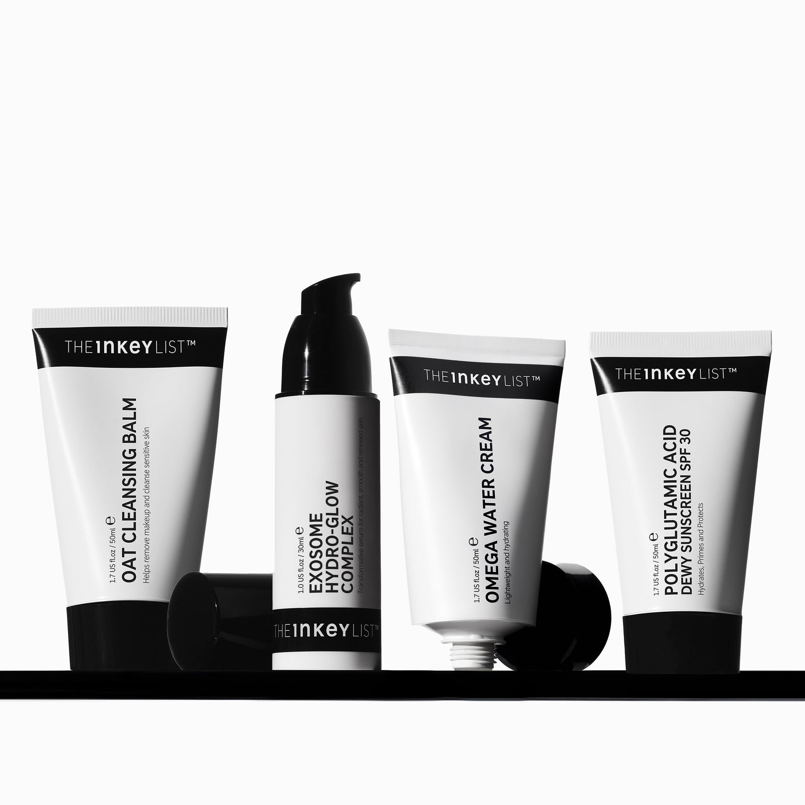 Intro Routine for Glowing Skin on black shelf