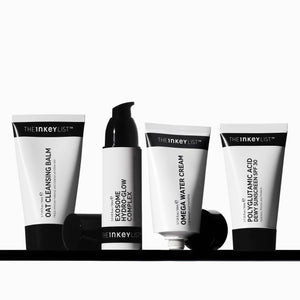 Intro Routine for Glowing Skin on black shelf