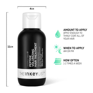 Infographic amount to apply (apply enough to thinly coat all hair), when to apply (AM or PM) and how often to apply (1-2 times a week)