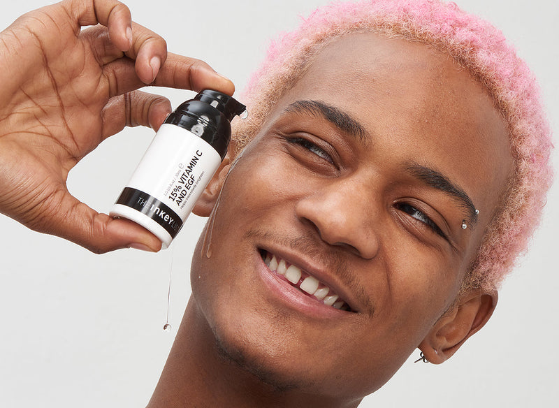 Model with 15% Vit C bottle