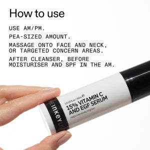 How to use 15% Vitamin C + EGF Serum
