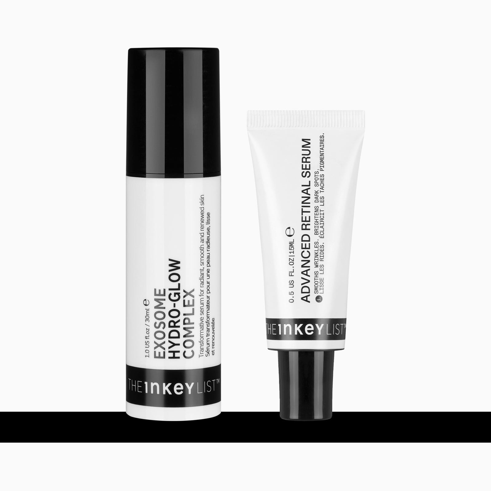 Two skincare products from The Inkey List on a white background