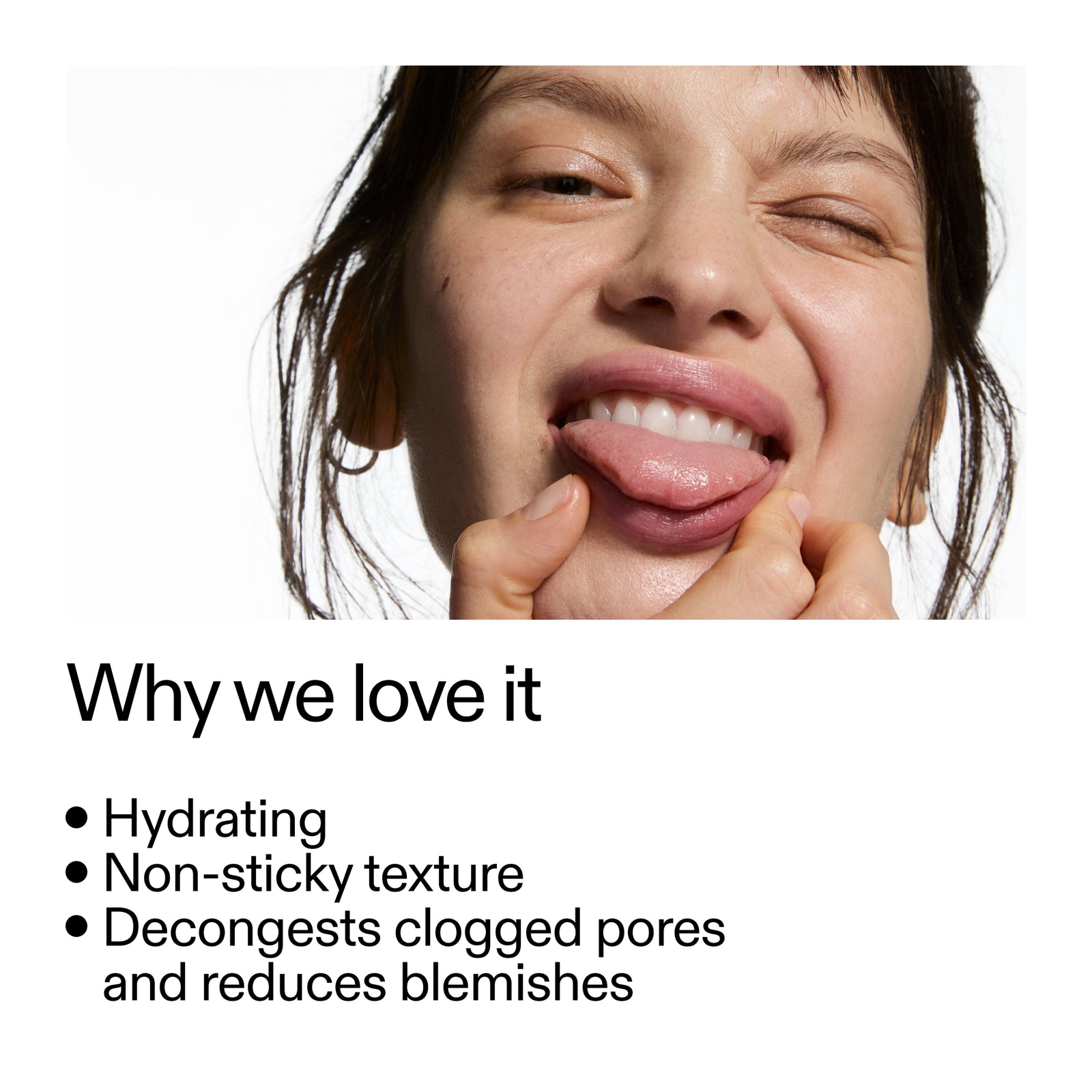 woman face and text on Beta Hydroxy Acid (BHA) Serum benefits