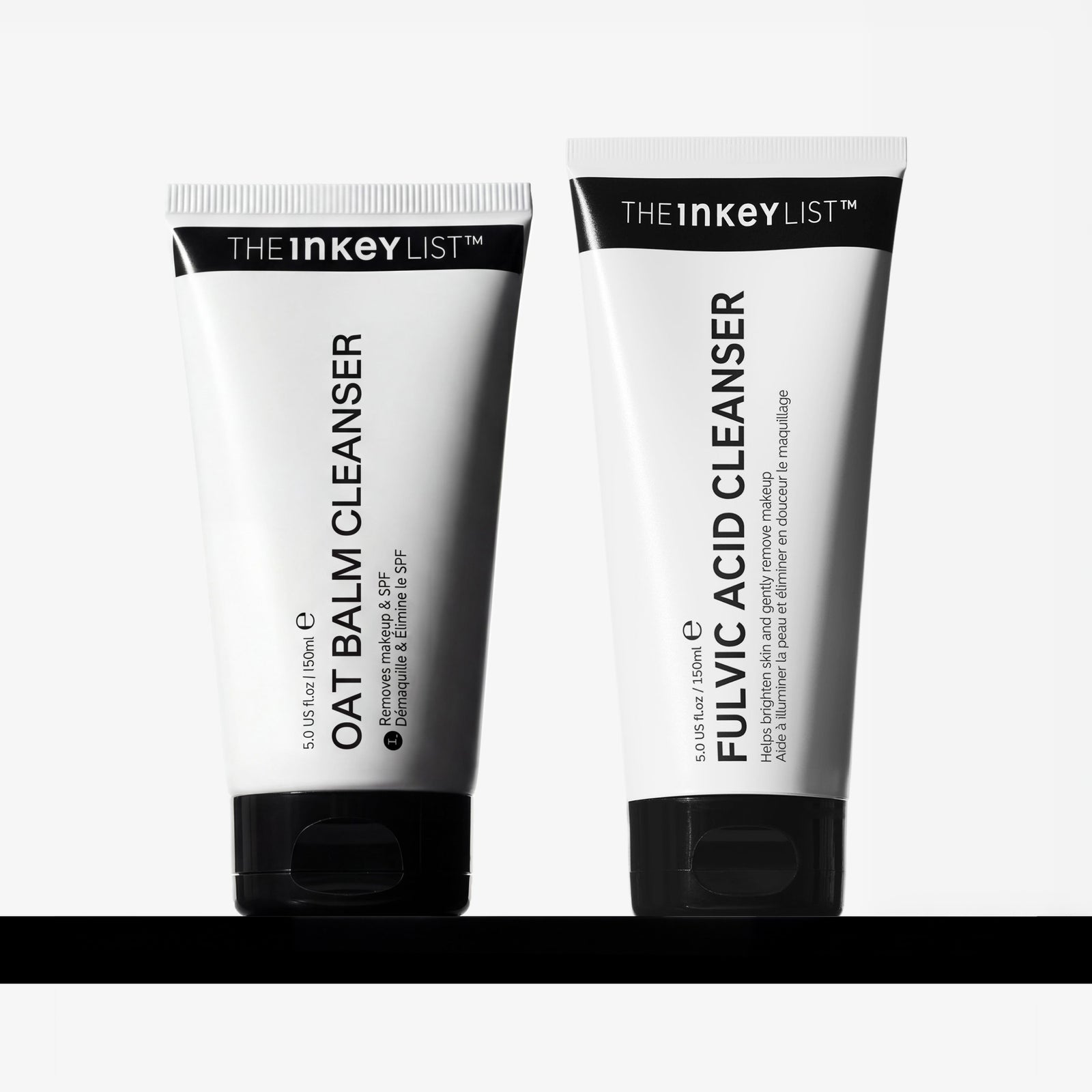 Two tubes of The Inkey List cleansers on a white background