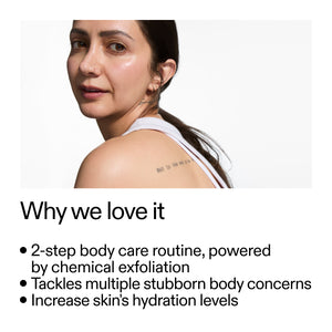 Image of a woman with text about skincare routine.