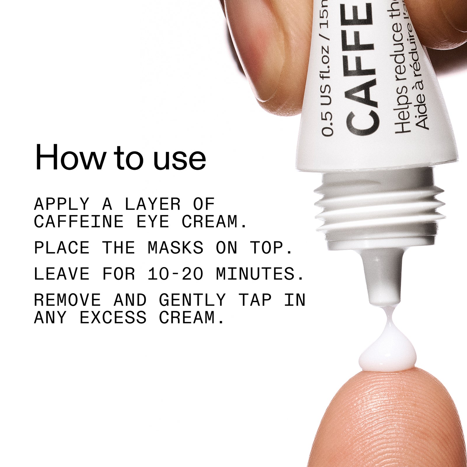 How to use Reusable Eye Patches & Caffeine Eye Cream
