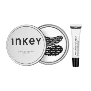 Inkey brand eye cream packaging on a white background