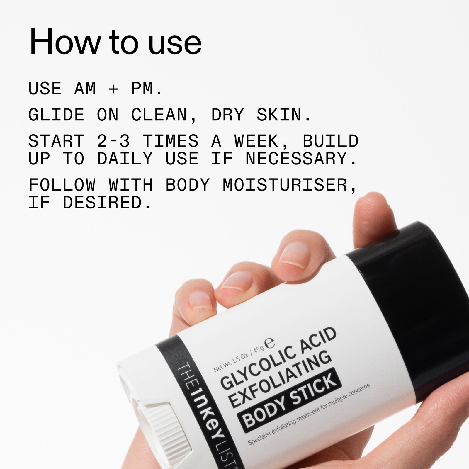 How to use Glycolic Acid Exfoliating Body Stick