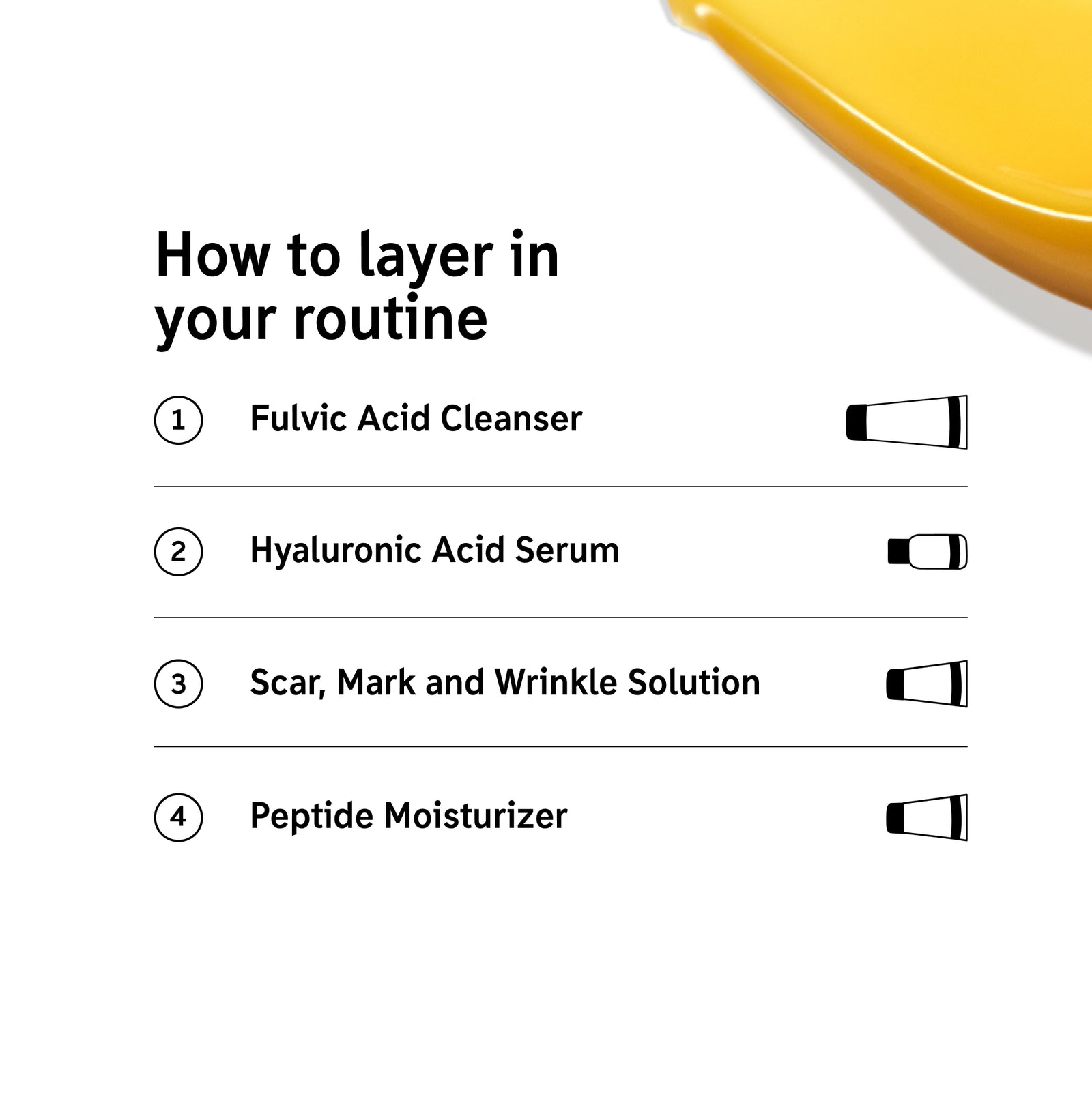 How to layer products in the Hyperpigmention and scar solution routine