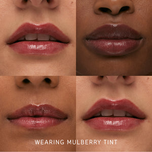 Mulberry tint of 4 different skin tones