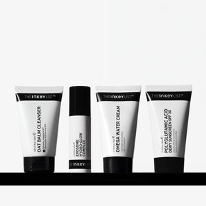 Four skincare products from The Inkey List on a white background