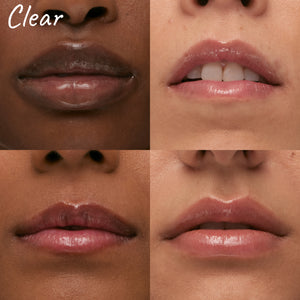 Models wearing Clear Tripeptide Lip