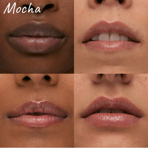 Models wearing Mocha Tripeptide Lip