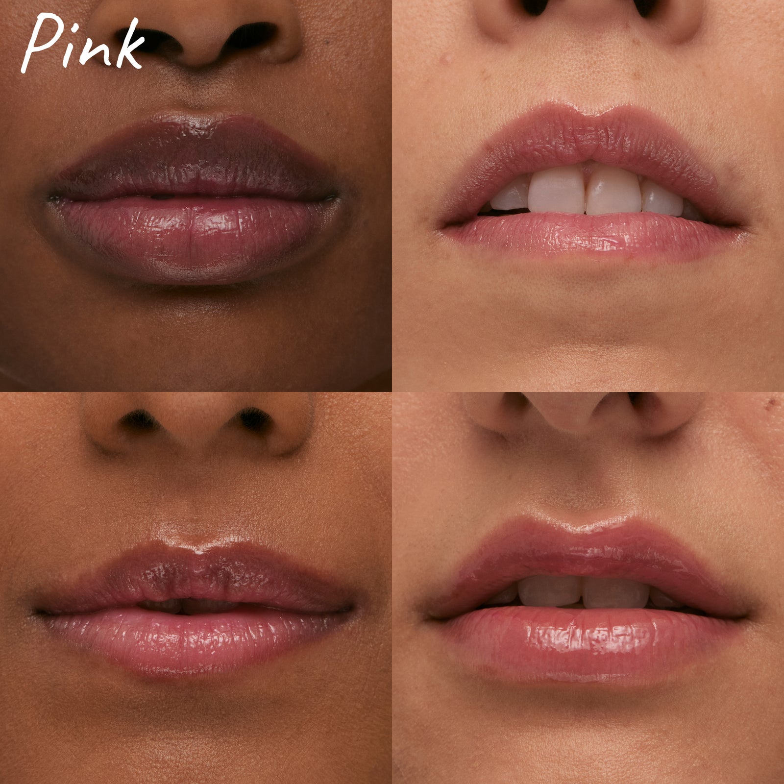 Models wearing Pink Tripeptide Lip Balm