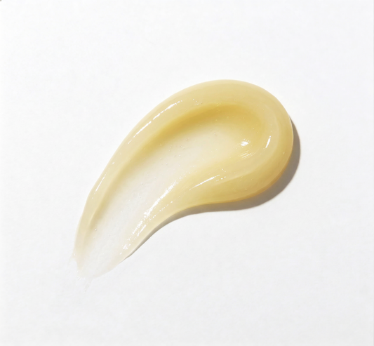 Oat Balm droplet on a white background