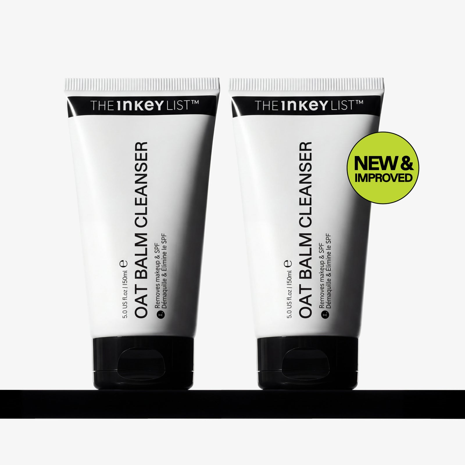 Two tubes of The Inkey List Oat Balm Cleanser on a white background