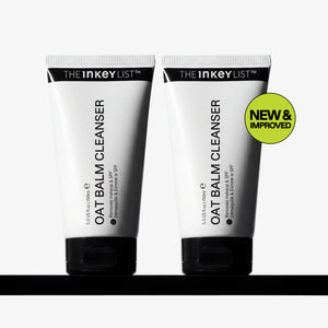 Two tubes of The Inkey List Oat Balm Cleanser on a white background