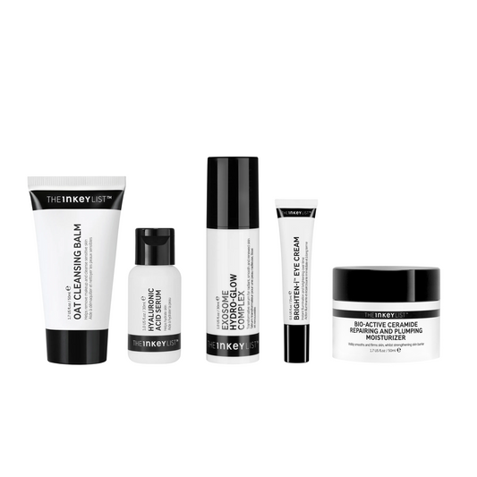 Set of skincare products from The INKEY List on a white background