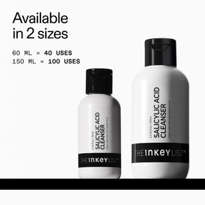 Salicylic acid cleanser, available in 2 sizes. 60ml & 150ml.