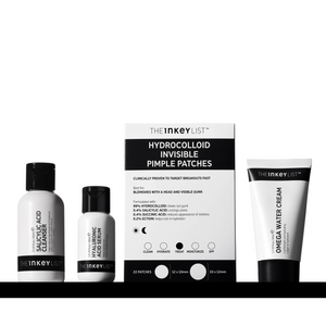 Collection of The Inkey List skincare products on a white background