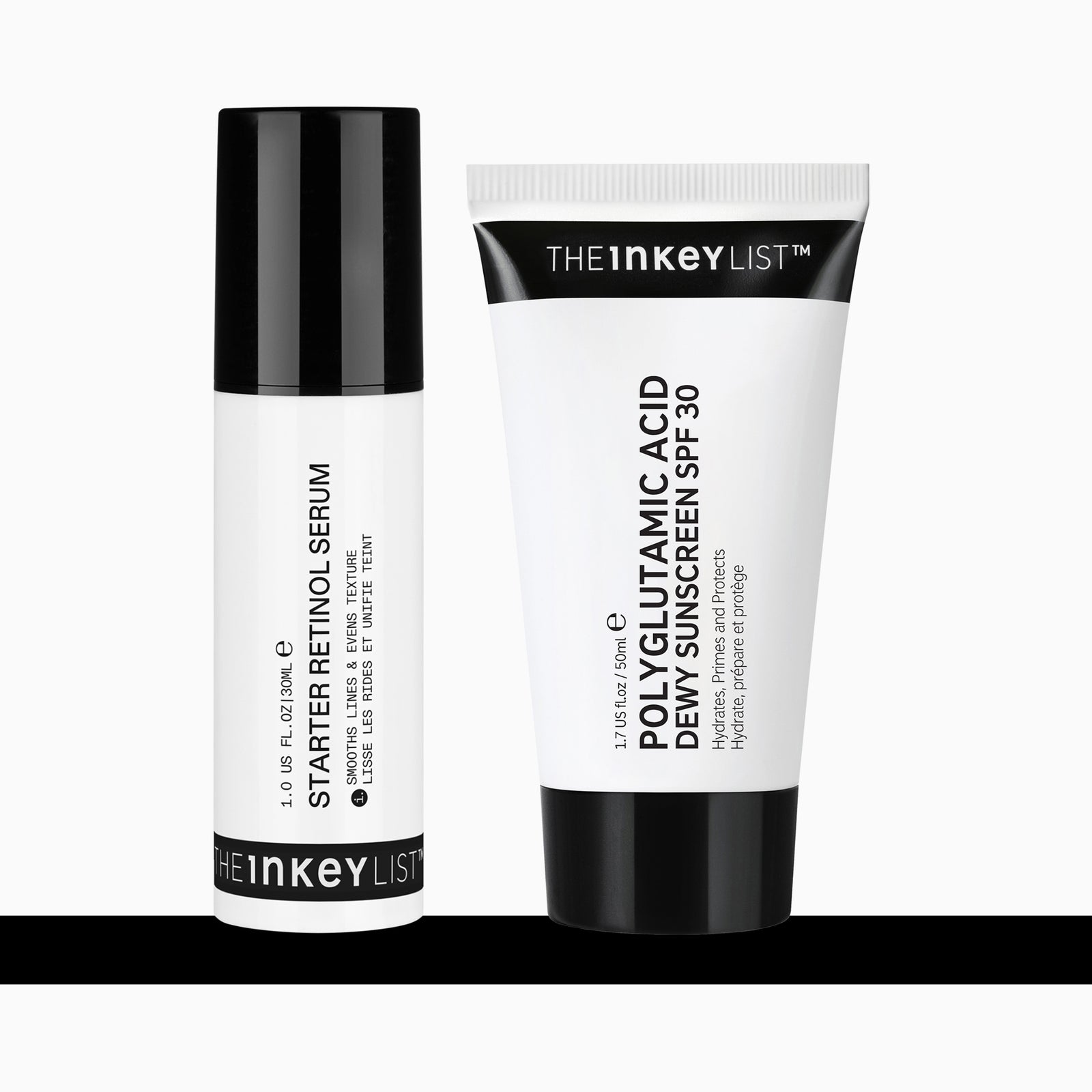 Two skincare products from The Inkey List on a white background