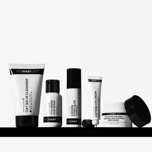 Collection of skincare products from The Inkey List on a white background