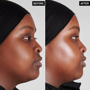 Polyglutamic Acid Dewy Sunscreen SPF 30 Before & After on model